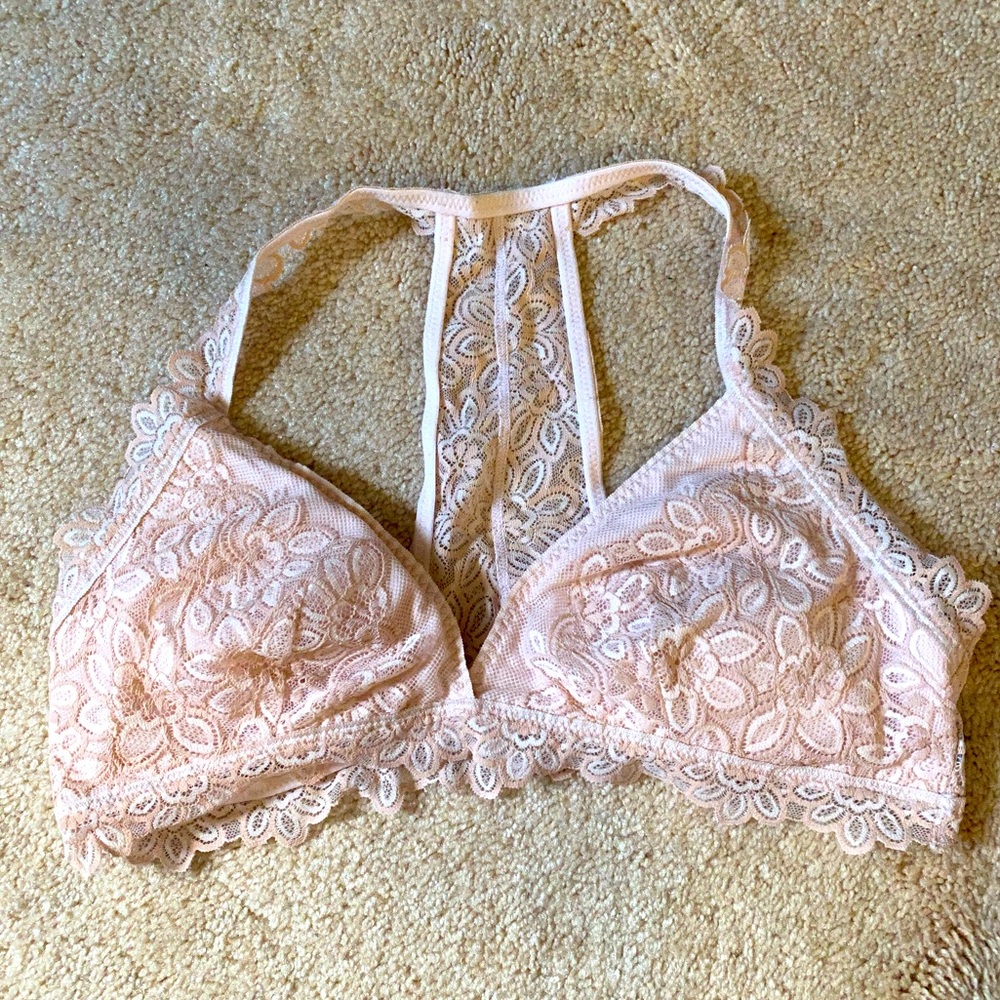 Pink lace Aerie bralette